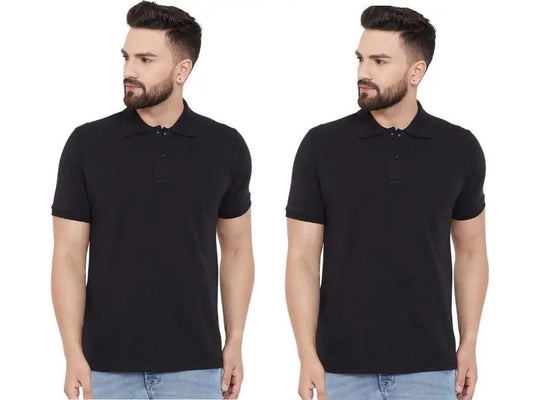 Cotton Blend Neck T-Shirt (Pack of 2)