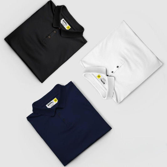 Poly Cotton Mens Polo T-shirt (Pack of 3)