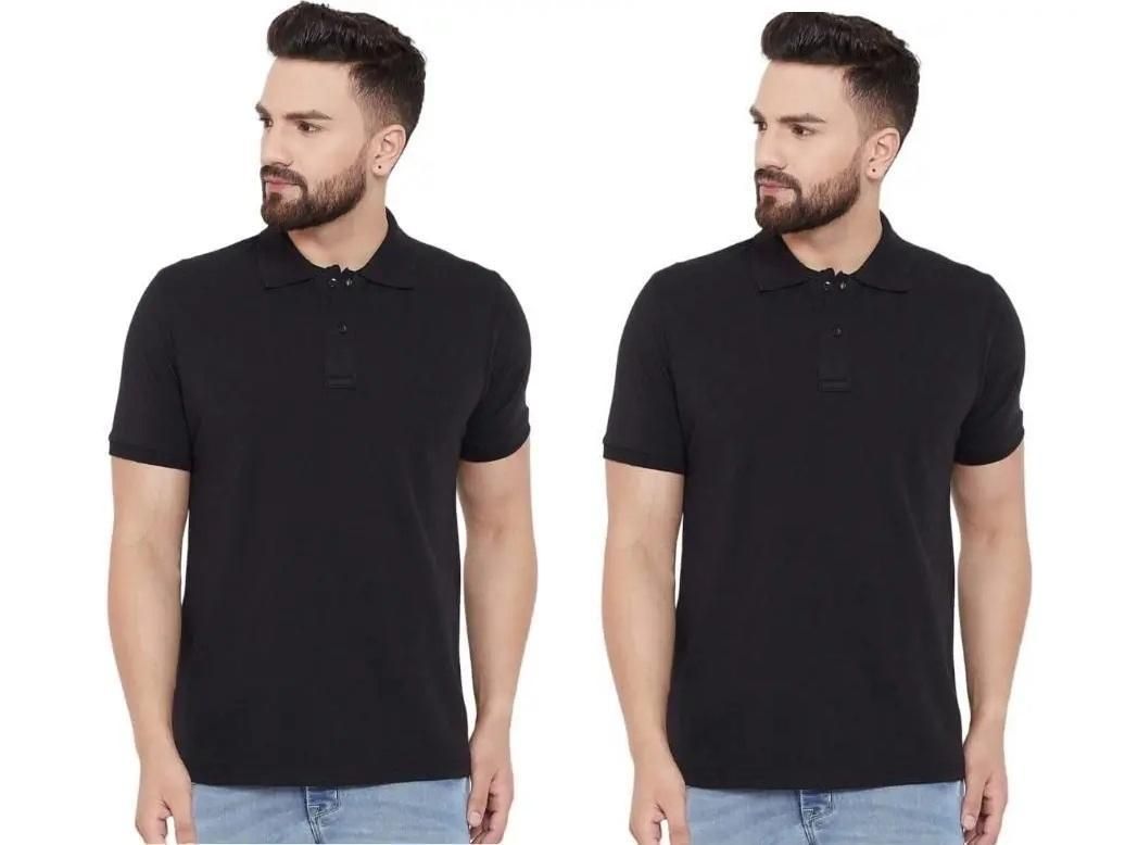 Cotton Blend Neck T-Shirt (Pack of 2)